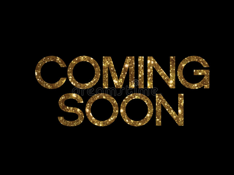 coming soon golden-glitter